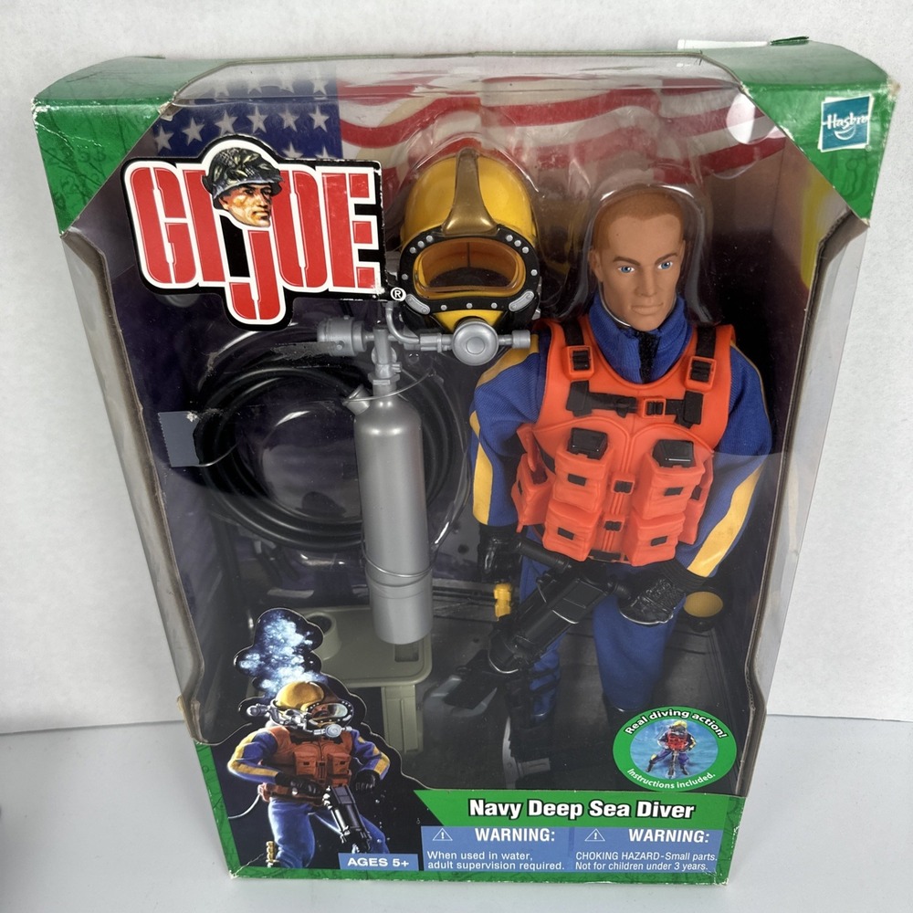 GI Joe NAVY DEEP SEA DIVER 12" Action Figure Hasbro 2003 New Sealed
